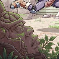 Un Lloc Estrany personatges personajes characters amics amigos friends noia chica girl home hombre man aventura adventure serp serpiente snake color digital