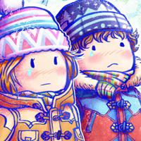 Bon Nadal Feliz Navidad Merry Christmas nen nena niño niña kids boy girl gos perro dog llaç groc llibertat