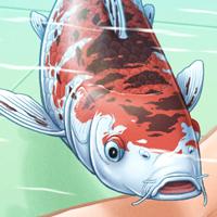 Un Lloc Estrany personatges personajes characters amics amigos friends noia chica girl color digital animals animales peus pies feet koi peixos peces fish aigua agua water