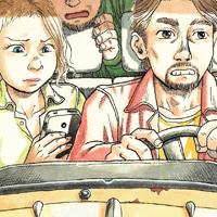 un lloc estrany amics amigos friends noia gat chica gato cat girl noi dimoni chico demonio devil boy cotxe coche car viatge viaje journey