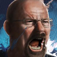 Bryan Cranston Walter White Jesse Breaking Bad retrat retrato portrait