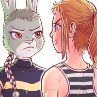 Un Lloc Estrany personatges personajes characters amics amigos friends noia chica girl noi gat chico gato cat boy color digital noia conill chica conejo girl rabbit noia dimoni chica demonio devil girl animals animales