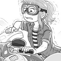 Un Lloc Estrany personatge personaje character noia chica girl dibuix  dibujo drawing digital moto futurista futuristic bike