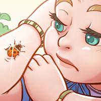 Un Lloc Estrany personatge personaje character noia chica girl marieta mariquita ladybug color digital