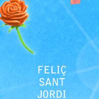 Sant Jordi 2016 espasa espada sword rosa rose princesa princess drac dragón dragon cel cielo sky senyera bandera flag