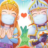 Sant Jordi 2020 princesa cavaller drac rosa llibre princesa caballero dragón rosa libro princess knight dragon rose book stay home quédate en casa queda't a casa metges médicos doctors coronavirus COVID-19