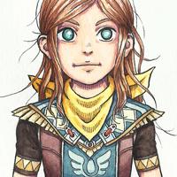 Un Lloc Estrany aquarel·la acuarela watercolor roba ropa clothing personatge personaje character noia chica girl